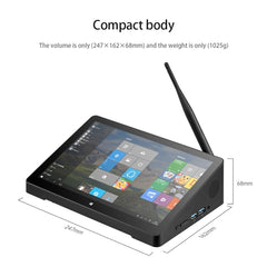 PiPo H10PRO All-in-One Mini PC, 10.1 inch, 16GB+128GB+512GB, Windows 11 Intel Alder Lake N100 Quad Core, US Plug, H10PRO 16GB+128GB+512GB