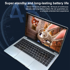 S07 14 inch Ultrathin Laptop, 12GB+256GB, Windows 11 Intel Celeron J4025 Dual Core, US Plug (Silver)