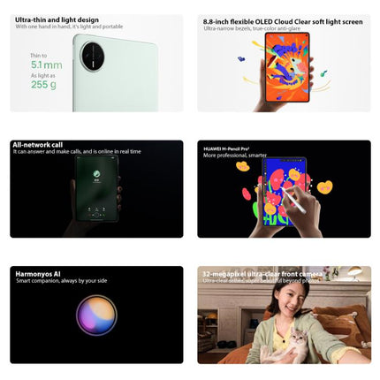 HUAWEI MatePad Mini 5G 8 inch, 12GB+256GB, HarmonyOS 5.1 Hisilicon Kirin 9010, Not Support Google Play, 12GB+256GB