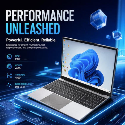 E157 15.6 inch Lightweight Laptop, 8GB+256GB, Windows 11 Intel Twin Lake N100 Quad Core, US Plug, Intel N150