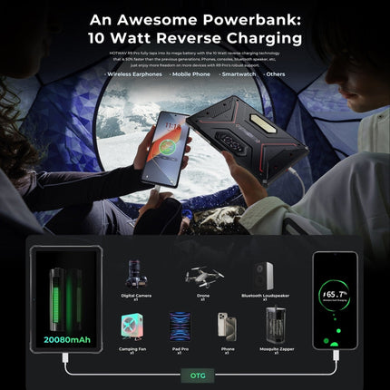 HOTWAV Tab R9 Pro IP68/IP69K Rugged Tablet, 6GB+256GB, 11 inch Android 14 Unisoc T606 Octa Core 4G Network, Global Version with Google Play, EU Plug