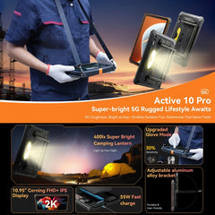 Blackview Active 8 Pro 5G Rugged Tablet, 12GB+256GB, 10.95 inch Android 14 Dimensity 7300 Octa Core, Global Version with Google Play, 12GB+256GB