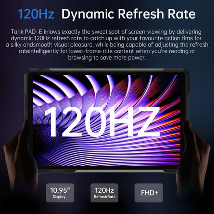 Unihertz 8849 Tank Pad E Rugged Tablet PC & Projector, 12GB+512GB, 10.95 inch Android 14 MT6789 Octa Core 4G Network, EU Plug, Tank Pad E 4G Network