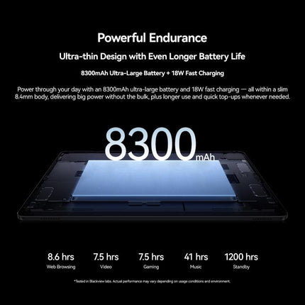 Blackview ZENO 5 Tablet PC, 8GB+128GB, 11 inch Android 16 Unisoc T7250 Octa Core, Network: 4G, Global Version with Google Play, 8GB+128GB