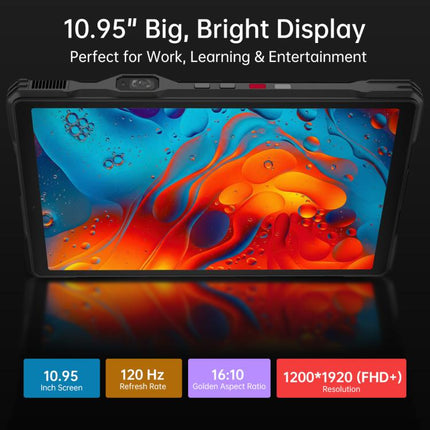 Unihertz 8849 Tank Pad Ultra Rugged Tablet PC & Projector, 16GB+512GB, 10.95 inch Android 15 Dimensity 8200 Octa Core 5G Network, EU Plug, Tank Pad Ultra