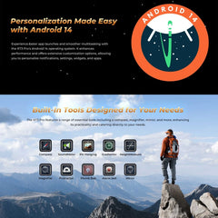 OUKITEL RT3 Pro 4G Network IP68/IP69K Rugged Tablet, 4GB+128GB, 8.0 inch Android 14 MediaTek G81 Octa-Core Support Dual SIM, EU Plug