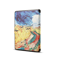Printed Horizontal Flip PU Leather Protective Case for Amazon Kindle Paperwhite 1 & 2 & 3 with Sleep / Wake-up