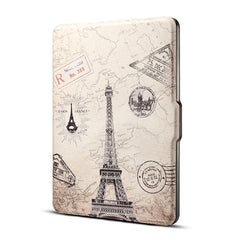 Printed Horizontal Flip PU Leather Protective Case for Amazon Kindle Paperwhite 1 & 2 & 3 with Sleep / Wake-up