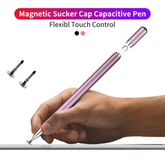 JD01 Universal Magnetic Pen Cap + Disc + Spare Pen Head Stylus Pen for Smart Tablets and Mobile Phones