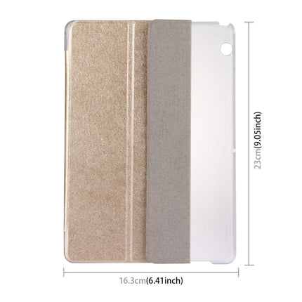For Huawei  MediaPad T3 10 9.6 inch Silk Texture Horizontal Flip Leather Case with 3-folding Holder