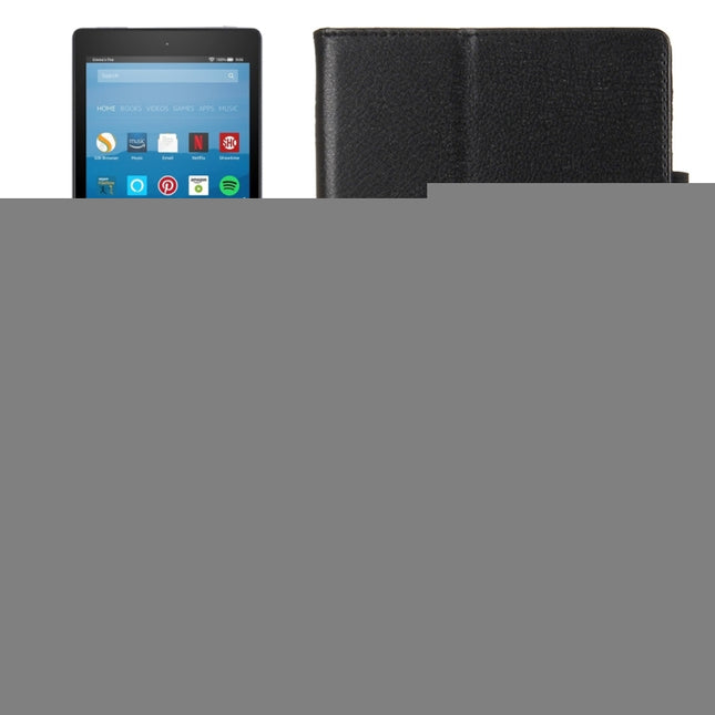 For Amazon Kindle Fire HD8 (2017) Litchi Texture Horizontal Flip Leather Case with Holder, For Kindle Fire HD8 (2017)
