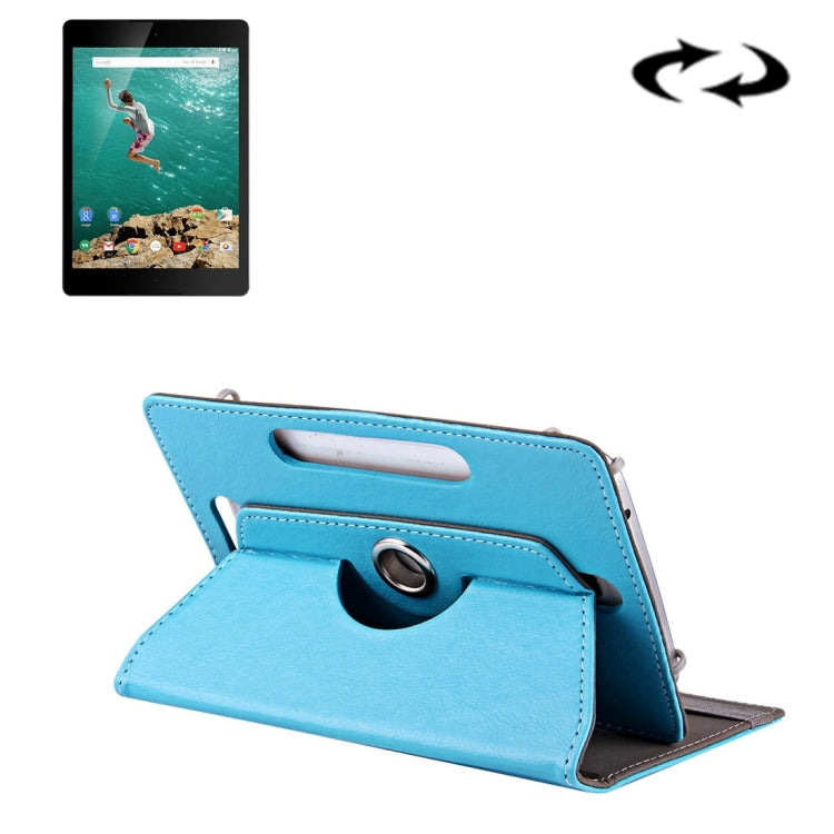 9 inch Tablets Leather Case Crazy Horse Texture 360 Degrees Rotation Protective Case Shell with Holder for ONDA V891w, Ramos i9s Pro & Win8, Colorfly i898W & i898A, 9 inch Baby Blue, 9 inch Blue, 9 inch Magenta, 9 inch Purple, 9 inch White, 9 inch Black