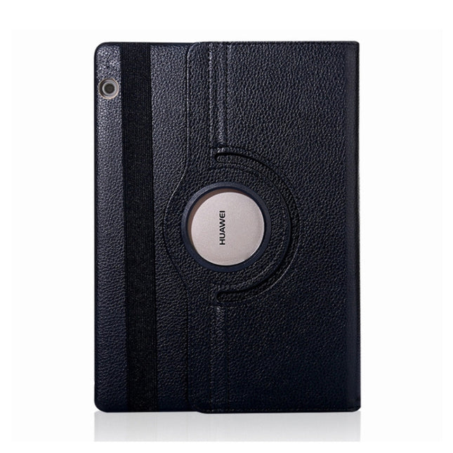 Litchi Texture Horizontal Flip 360 Degrees Rotation Leather Case for Huawei MediaPad T5 10.1, with Holder, For MediaPad T5 10.1