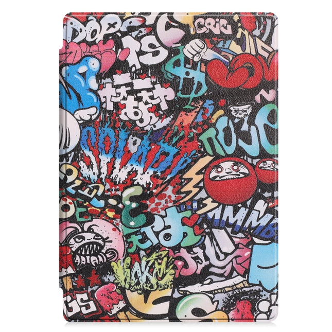 Graffiti Pattern Colored Painted Horizontal Flip PU Leather Case for Microsoft Surface Pro 4 / 5 / 6 12.3 inch, with Holder & Pen Slot, For Microsoft Surface Pro 4 / 5 / 6 12.3 inch
