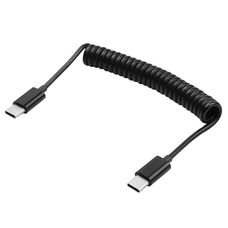 1m USB-C / Type-C Male to USB 3.1 Type-C Male Data & Charging Spring Coiled Cable, Type-C to Type-C