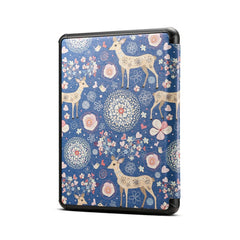 Reindeer Blue Pattern Horizontal Flip PU Leather Protective Case for Amazon Kindle 2019, with Sleep & Wake-up Funtion, Amazon Kindle 2019