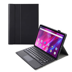 AK10-A 2 in 1 Detachable Bluetooth Keyboard + Lambskin Texture TPU Protective Leather Tablet Case with Touchpad & Holder for Lenovo Qitian K10 TB-X6C6X, AK10-A