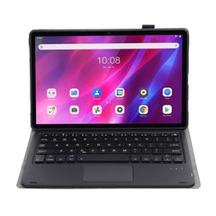 AK10-A 2 in 1 Detachable Bluetooth Keyboard + Lambskin Texture TPU Protective Leather Tablet Case with Touchpad & Holder for Lenovo Qitian K10 TB-X6C6X, AK10-A