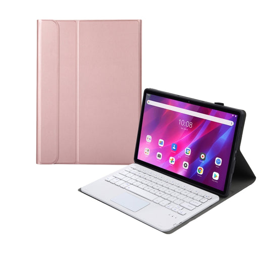 AK10-A 2 in 1 Detachable Bluetooth Keyboard + Lambskin Texture TPU Protective Leather Tablet Case with Touchpad & Holder for Lenovo Qitian K10 TB-X6C6X, AK10-A