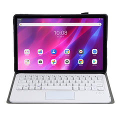 AK10-A 2 in 1 Detachable Bluetooth Keyboard + Lambskin Texture TPU Protective Leather Tablet Case with Touchpad & Holder for Lenovo Qitian K10 TB-X6C6X, AK10-A