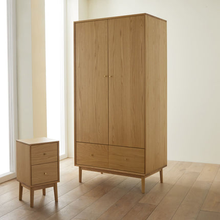 Wright Narrow Oak Bedside Table