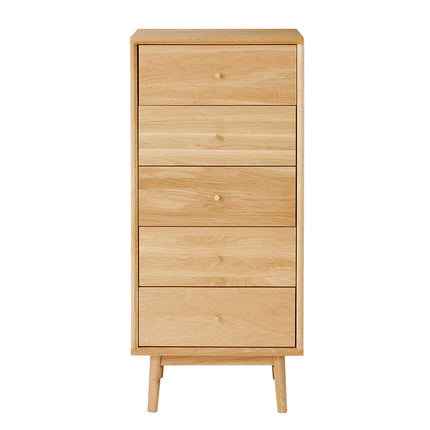 Wright Oak Tallboy Chest of 5 Drawers