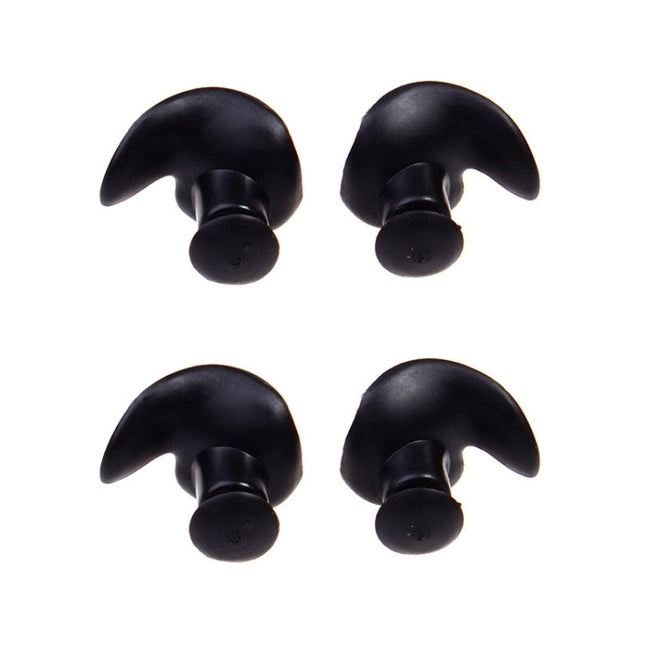 2 Pair Soft Ear Plugs Environmental Silicone Waterproof Dust-Proof Earplugs Diving Water Sports Swimming Accessories, Soft Ear Plugs(Black)