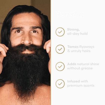 Clear Mustache Wax for a Natural Hold