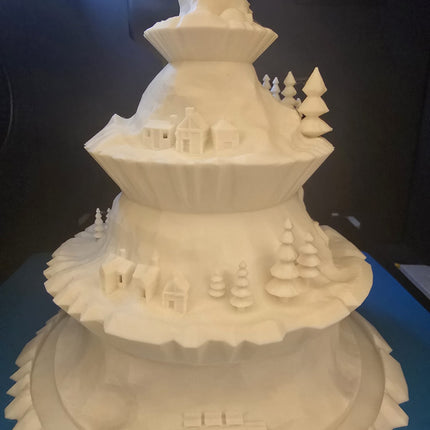 Woodland Winter Ornament – Mountain Scene Christmas Decoration