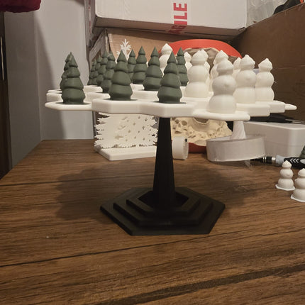 Stack the Snowmen! Holiday Balance Game with Festive Trees