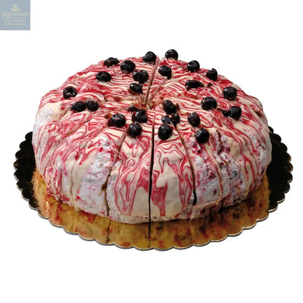 Wild cherry flavoured handmade soft nougat cake