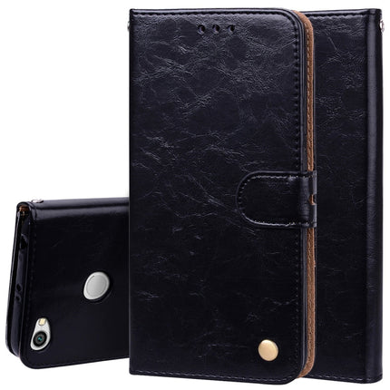 For Xiaomi  Redmi Note 5A Pro / Prime Business Style Oil Wax Texture Horizontal Flip Leather Case with Holder & Card Slots & Wallet & Lanyard