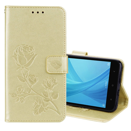 For Xiaomi  Redmi Note 5A Pro / Prime Roses Pressed Flowers Pattern Flip Leather Case with Holder & Card Slots & Wallet