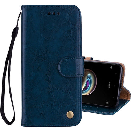 For Xiaomi  Redmi 5A Business Style Oil Wax Texture Horizontal Flip Leather Case with Holder & Card Slots & Wallet & Lanyard
