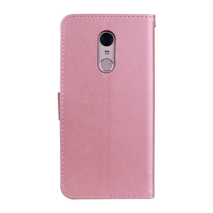 For Xiaomi Redmi 5 Plus Rose Embossed Horizontal Flip Environmental PU Leather Case with Holder & Card Slots & Wallet