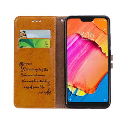 Business Style Oil Wax Texture Horizontal Flip Leather Case for Xiaomi Redmi Note 6 Pro, with Holder & Card Slots & Wallet
