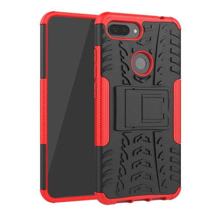 Shockproof  PC + TPU Tire Pattern Case for Xiaomi Mi 8 Lite, with Holder, For Xiaomi Mi 8 Lite