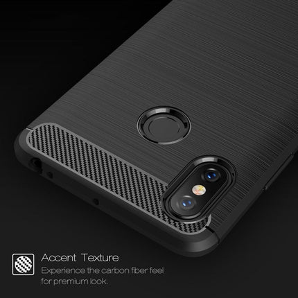 Brushed Texture Carbon Fiber Shockproof TPU Case for Xiaomi Mi Max 3, For Xiaomi Mi Max 3