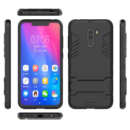 Shockproof PC + TPU  Case for Xiaomi Pocophone F1, with Holder, Xiaomi Pocophone F1