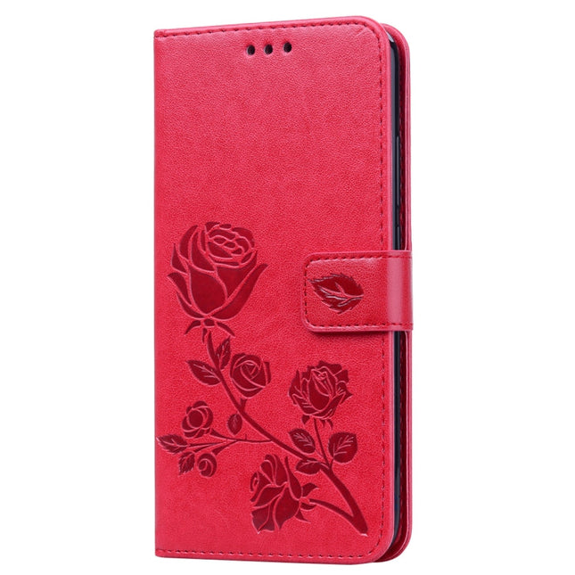 Rose Embossed Horizontal Flip PU Leather Case for Xiaomi Redmi 7, with Holder & Card Slots & Wallet