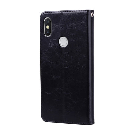 Business Style Oil Wax Texture Horizontal Flip Leather Case for Xiaomi Redmi S2, with Holder & Card Slots & Wallet