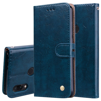 Business Style Oil Wax Texture Horizontal Flip Leather Case for Xiaomi Redmi Note7, with Holder & Card Slots & Wallet