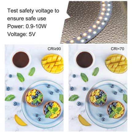 40cm Folding Portable Ring Light USB Photo Lighting Studio Shooting Tent Box with 6 x Color PVC Backdrops, Size: 40cm x 40cm x 40cm