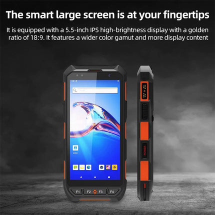 5.5 inch Android 10 IP65 Handheld Industrial Data Terminal Barcode Scanner, Style: RFID UHF + NFC HF + 2D Head, RFID UHF + NFC HF + 2D Head