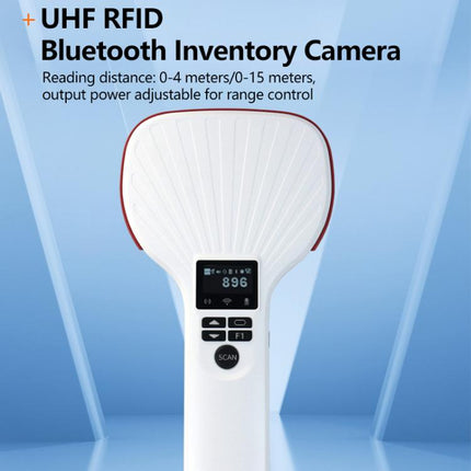 Long Range RFID UHF Portable Handheld Bluetooth Reader, Style: Standard + 2D Head