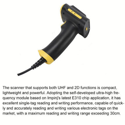 UHF RFID Handheld Card Reader Cash Register Settlement Scanner, Style: Bluetooth, Bluetooth