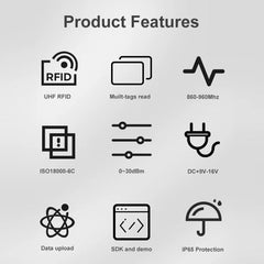 UHF Middle Range RFID Integrated Reader Identification Distance 0-5m, Style: Add WiFi Communication