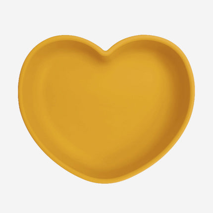 Bloom Bambini Silicone Heart Shaped Suction Plates in Yellow
