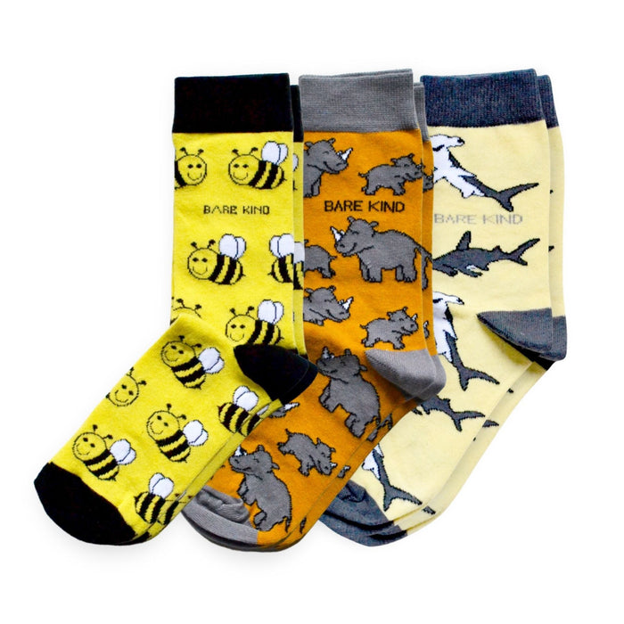 Yellow Lover 3 Bamboo Sock Set