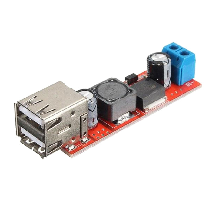LDTR-WG0257 Dual USB 9V/12V/24V/36V to 5V Converter DC-DC 3A Step Down Power Module, 9V-36V to 5V 3A